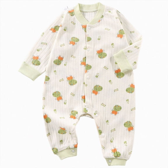 Gubotare Baby Boy Clothes Romper Baby One-Piece Footies Watercolor Romper Rompers Zipper for Boys Girls 0 3 6 9 12 18 24 Months (Light Green,6-9 Months)