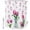 White, variant on Pink Tulips Shower Curtain for Bathroom, Country Watercolor Flower Green Leaf Glass Vase Wood Grain Waterproof Cloth Fabric Bathroom Accessories Set with 9 Rust Proof Plastic Hooks, 36"x72"