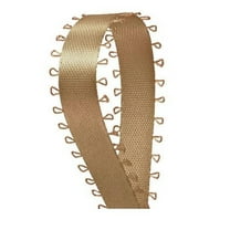 3/16" Double Face Satin Picot Ribbon Feather Edge 50 Yds-Toffee