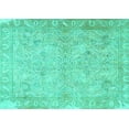 thumbnail image 1 of Ahgly Company Indoor Rectangle Oriental Turquoise Blue Traditional Area Rugs, 2' x 5', 1 of 4