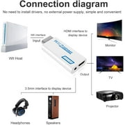 Wii to HDTV Adapter,High definition audio and video converter,Supports 720p or 1080p,Compatible with HDCP(White)
