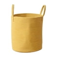 thumbnail image 3 of Cesta de Almacenamiento Tejida de Algodón Zulema Amarillo 2 Tamaños, 3 of 8