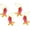 Orange 4pcs, variant on 3D Printed Articulated Squid Keychain - 10 Moving Joints Poseable Desk Pet for Adults, Pocket Anxiety Relief Tool