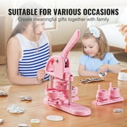 KFFKFF 3-IN-1 Button Maker, Multiple Sizes 1 +1.25 +2.28 (25/32/58mm) Badge Button Press Machine with 300pcs Button Parts, Button Maker Machine with Panda Magic Book, Ergonomic Arc Handle Punch
