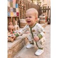 thumbnail image 5 of RUINIXCW Western Baby Cowgirl Cowboy Outfit Newborn Infant Girl Boy Spring Fall Winter Clothes Zipper Romper Boots Hats Print Long Sleeve Jumpsuit, 5 of 10