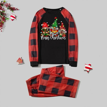 

Fashion Mom Sleepwear For Christmas Family Matching Pajamas Christmas Print Pjs Plaid Long Sleeve Tops And Pants Soft Casusal Holiday Sleepwear