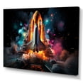 thumbnail image 2 of Designart "Dynamic Shuttle Departure II" Rocketship Canvas Art Print, 2 of 7
