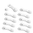 thumbnail image 1 of 10 cerraduras blancas para cajones de bebé para taquillas de niños con adhesivo fuerte compatible con armario, 1 of 2