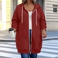 thumbnail image 7 of Maean Womens Plus Size Zip up Hoodie Sweatshirt Jacket Oversized Long Sleeve Fall Fashion Hooded Sweatshirts, 7 of 7