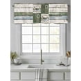 thumbnail image 4 of Farmhouse Home Vintage Curtain Valances for Windows, Green Beige Wooden Rustic Kitchen Valance Window Treatment, Light Filtering Block Curtains for Bathroom/Bedroom/Living Room 54'' x 18'', 4 of 9