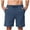 Navy, variant on Mens Casual Shorts 7" Drawstring Elastic Lightweight Summer Fashion Solid Color Short for Workout Running