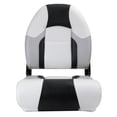 thumbnail image 2 of NORTHCAPTAIN S1 Pro Premium High Back Folding Boat Seat,Stainless Steel Screws Included,White/Light Grey/Black(2 Seats), 2 of 7