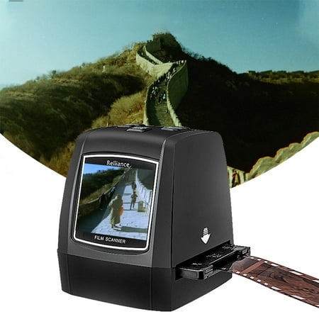 Image of UAEBM 22MP Film & Slide Scanner Converts 35mm 135 110 126 and S-uper 8 Films/Slides/Negatives To Digital JPG Photos Built-in 128MB Memory 2.4 LCD Screen Black
