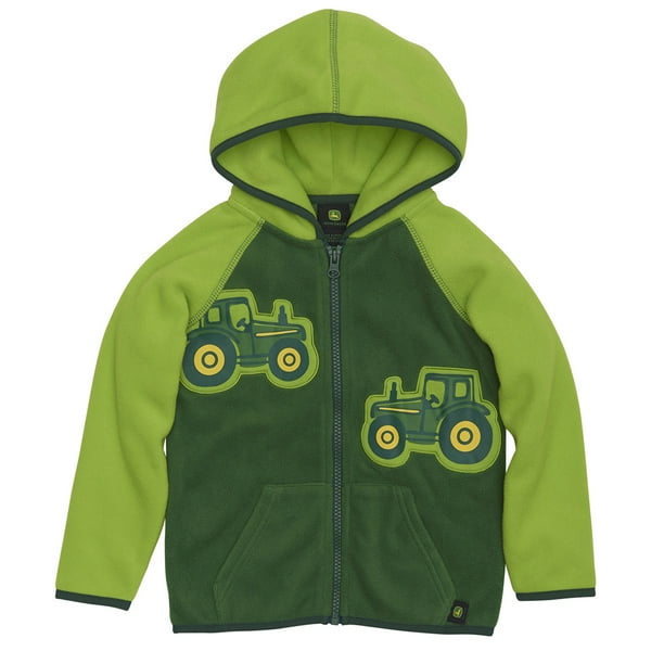 John Deere John Deere Toddler Boys Micro Fleece Zip Hoodie Lime Green (2T) LP67510 Walmart