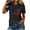 Black, variant on Womens 4th of July USA Flag Graphic T-Shirt, Patriotic Short Sleeve Crew Neck Tee