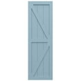 thumbnail image 5 of Ekena Millwork 18"W x 67"H True Fit PVC Two Equal Panel Farmhouse Fixed Mount Shutters w/ Z-Bar, Peaceful Blue (Per Pair - Hardware Not Included), 5 of 9