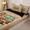 thumbnail image 3 of Homewish Leopard Print Camper Zipper Twin Comforter Sets with Fitted Sheet and 2 Pillowcases,Kids Happy Camping Zipper Bedding Set For Girl Boys,Black Reversible,4-Piece, 3 of 7
