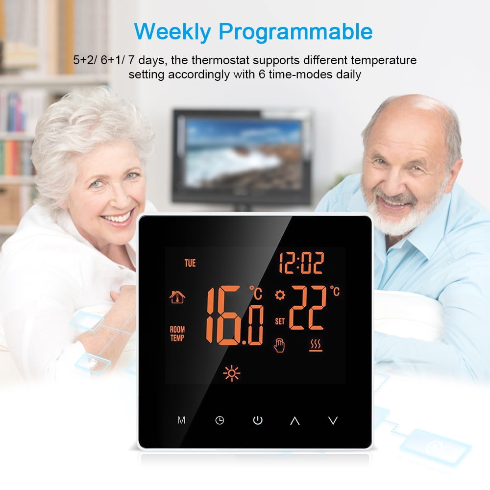 Programmable Smart WiFi Digital Heating Thermostat App Control LCD Touch Screen