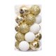 thumbnail image 3 of 25 bolas navideñas para colgar en el árbol de Navidad, decoraciones navideñas novedosas. Oro blanco, 3 of 9