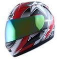 thumbnail image 6 of WOW Motorcycle HJM Street Bike Full Face Helmet + Motorcycle Bluetooth Headset: Racing Star Red, 6 of 6