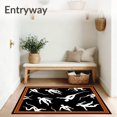 thumbnail image 3 of ODIKA 4'x6' Machine Washable Non-Slip Area Rug, Spooky Phantom Bath with Floating Spirit Design High Traffic Rug with Pad, Black, 656698, 3 of 8