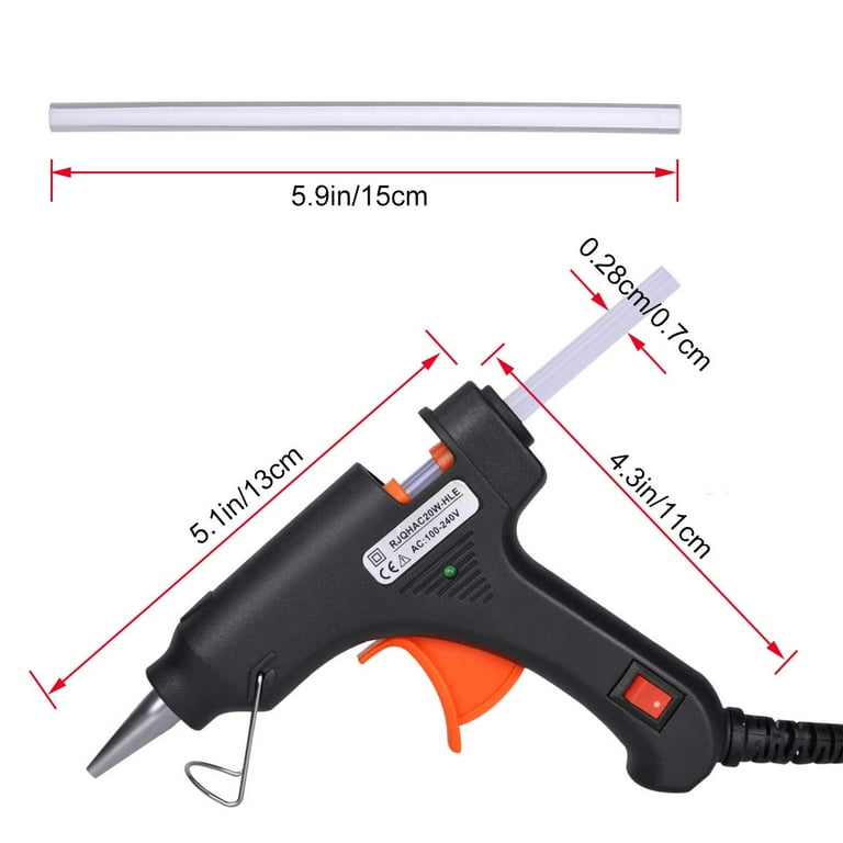  SHJADE Hot Glue Gun with 30 Glue Sticks, Fast Preheating Hot  Melt Gun, Mini Glue Gun Kit for Kids DIY School Craft Projects and Quick  Home Repairs, 20W White : Arts