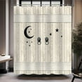 thumbnail image 4 of Farmhouse Wooden Barn Door Shower Curtain for Bathroom Moon and Star Rustic Garage Cabin Door Modern Vintage Country Bathroon Decor with 12 Hooks 72x72 inches, 4 of 6