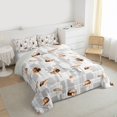 thumbnail image 3 of jejeloiu Brown Mushroom Queen Comforter Set,Rustic Fungus Plant Bedding Sets,Retro Graffiti Plaid Bedding Comforter Set For Boys Kids,Luxury Bedroom Decor Reversible,3-Piece, 3 of 8