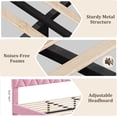 thumbnail image 7 of California King Bed Frame, Platform Bed Frame with Upholstered Adjustable Headboard, Mattress Foundation with Strong Wooden Slats Support, No Box Spring Needed, Noise Free, Easy Assembly, Pink, 7 of 7