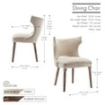 thumbnail image 7 of Porthos Home Foras Fabric Wingback Dining Chairs with Rubberwood Legs (Set of 2), 7 of 7