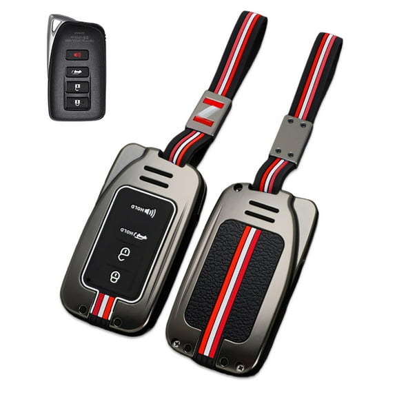 Key Cover Case, Zinc Alloy Metal Key Fob Case Protector Shell Compatible with Lexus ES is GS NX LS RX RC GX F 300 300h 350 200t 250 450h 460 600h Accessories