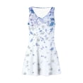 thumbnail image 6 of Erwazi Summer Dresses for Women Print V Neck Sleeveless Midi Dress A-Line Trendy Classic Daily Casual Dresses with Pocket, 6 of 6