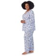 thumbnail image 3 of Aria Women's 100% Cotton 3/4 Sleeve V-Neck Top and Pant Pajama Set, 2pc Set, Sizes S-3X, 3 of 7