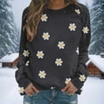thumbnail image 1 of Craaazy Chandails Athlétiques pour Femmes à Manches Longues, Col Rond, Décontractés, Imprimés, Coupe Ample, Cadeaux, 1 of 7
