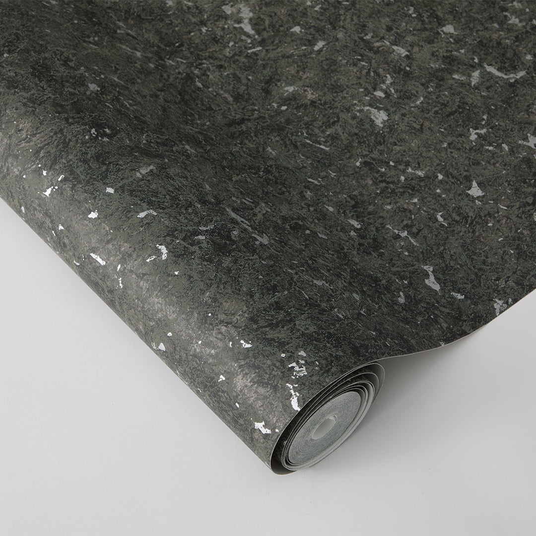 Tempaper Faux Cork Grey & Metallic Silver Peel and Stick Wallpaper, 20.5" x 16.5'