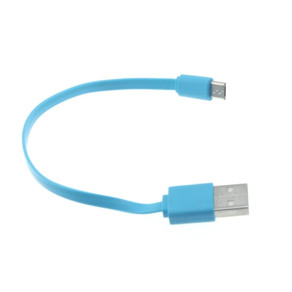 MicroUSB Short USB Cable for TCL A30 (A3) - Charger Cord Power Wire Flat Compatible With TCL A30 (A3)