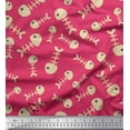 thumbnail image 1 of Soimoi Pink Modal Satin Fabric Fish Skeleton Ocean Fabric Prints By Yard 42 Inch Wide, 1 of 1