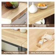 Unfinished Birch Butcher Block Countertop Solid Wood Table Top for DIY Kitchen, Island, Desk, Washer Dryer & Workbench, 1.5 Thick, 25 Width