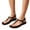 Black, variant on Women’s Summer Rope Knot Flat Sandals – Adjustable Velcro Strap Flip Flops with Massage Footbed, Non‑Slip Beach Slides for Casual Comfort Red 38