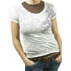 O'Neill Ferra juniors shortsleeve burnout knit tee L Winter white
