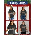 thumbnail image 2 of XCHQRTI Christmas Tree Shirt for Women Plus Size Tshirt Short Sleeve Graphic Top, 2 of 10