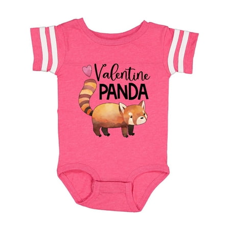 

Inktastic Valentine Panda Cute Red Panda Gift Baby Boy or Baby Girl Bodysuit