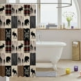 thumbnail image 3 of Erosebridal Deer Bear Bath Curtain, Country Wild Animal Shower Curtain Teens Adult,Retro Farmhouse Patchwork Bathtub Shower Curtain Cabin Rustic Lodge Shower Stall Curtain 72" W X 78" L, 3 of 4