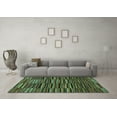 thumbnail image 3 of Ahgly Company Indoor Round Abstract Turquoise Blue Modern Area Rugs, 3' Round, 3 of 4