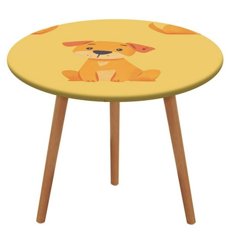 

Dog (13) Round Fitted Tablecloth Elastic Table Cover Waterproof Dining for Indoor Outdoor Decor Table Cloth