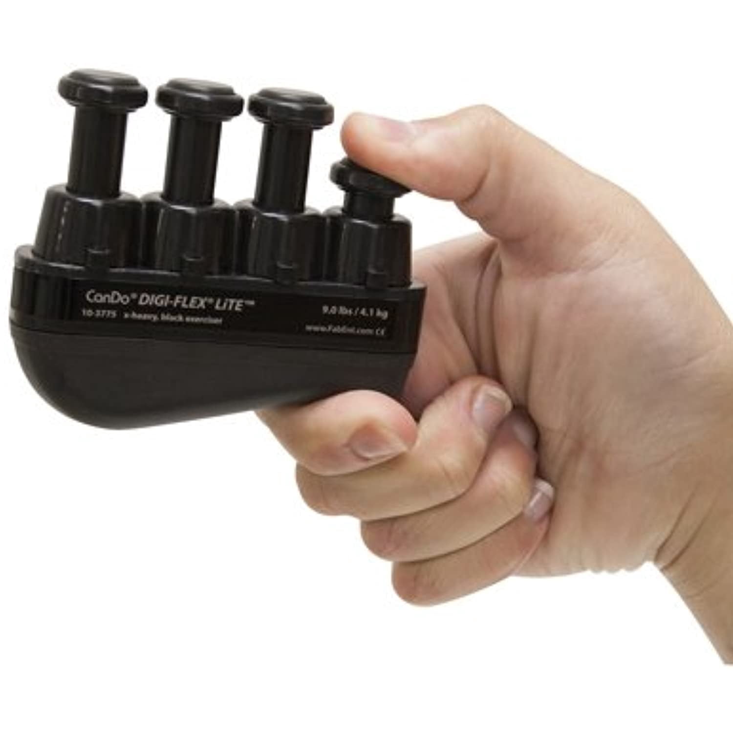 CanDo Digi-Flex Lite Black, X-Heavy, Set of 10, Hand Strengtheners