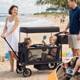 thumbnail image 4 of HARPPA Wagon Stroller for 2 Kids with 5-Point Harness, Bench Seat, Outdoor Toddler Stroller, Black, 4 of 8