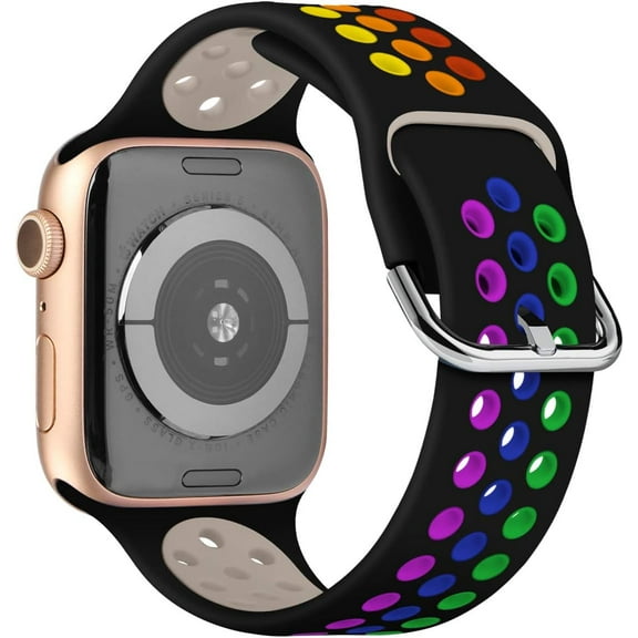XIHAMA For Apple Watch Series 7/6/5/4/3/2/1/SE, Silicone Band, Replacement Band, Smart Watch, Silicone Strap, Replacement Strap, Watch Band, Breathable, Lightweight, Sports Band