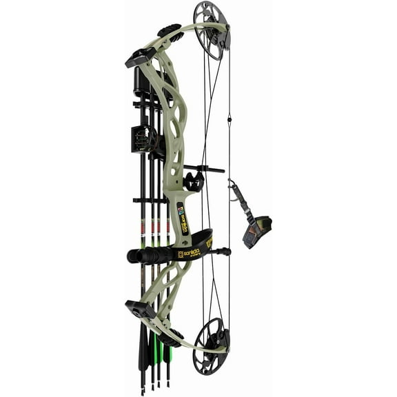 Sanlida Dragon X9 Ready to Hunt Compound Bow Package for Adults, Archery Compound Bow and Arrow Set, 0-70 Lbs Draw Weight, No Bow Press Needed, Limited Life-time Warranty (Wilderness)