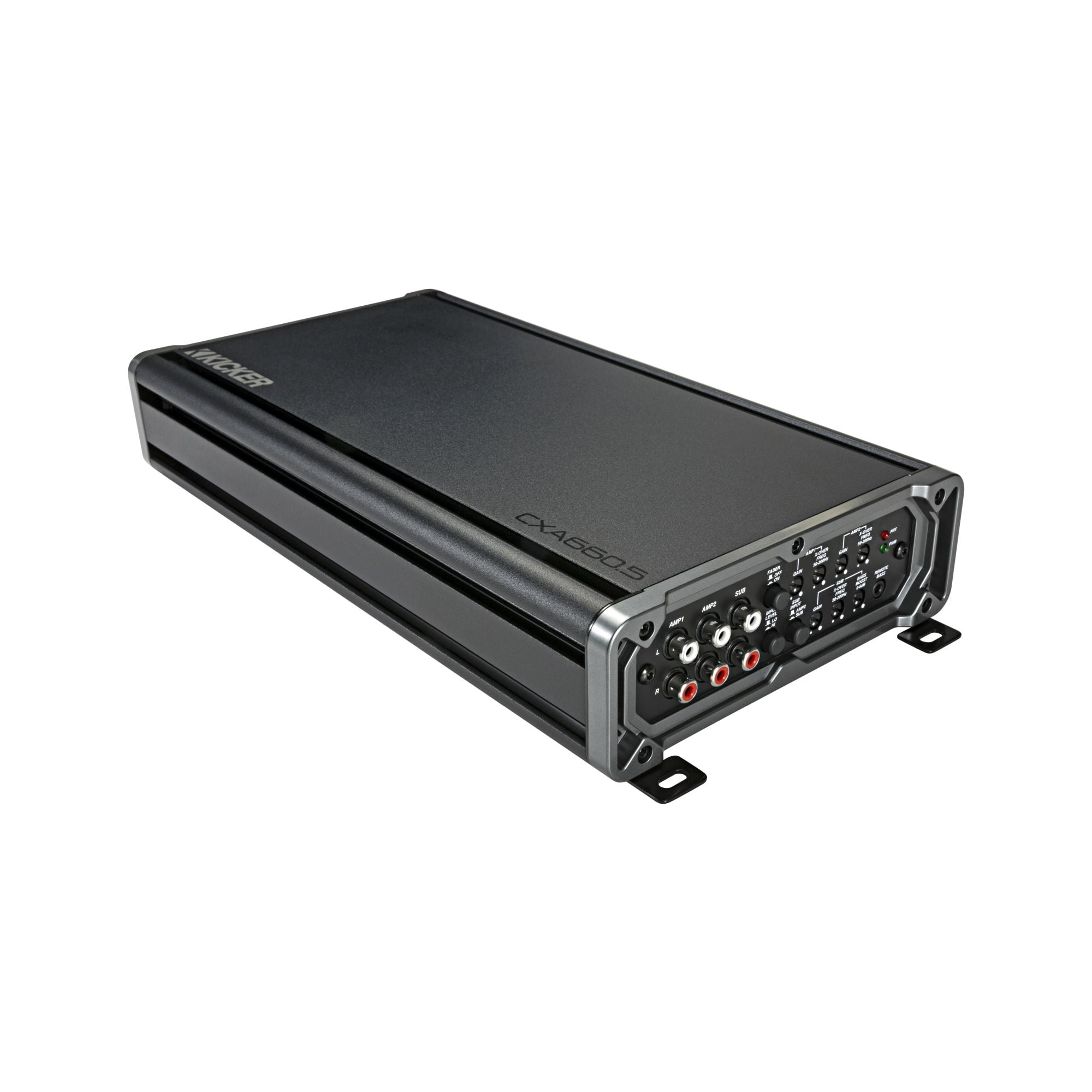 Kicker 46CXA6605 CXA6605 - 4x90-Watt 4-Channel Full-Range Amp w/300-watt Class D Sub Channel w/ Bass Knob Bundle